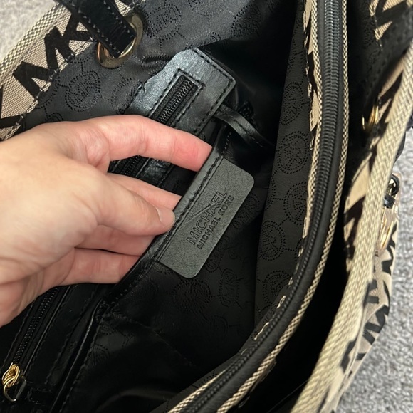 Michael Kors Black and Brown Tote Bag - Picture 11 of 12